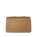 Vintage Beige Lambskin Quilted Classic Flap Medium GHW - Image 4