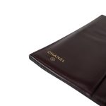 Black Caviar Quilted Long Flap Wallet Gold Hardware - Image 11
