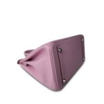 Birkin 30 Mauve Sylvestre Veau Epsom Palladium Plated Z Stamp - Image 8