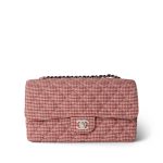 Vintage Gingham Red Medium Single Flap Bag