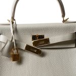 Kelly 28 Retourne Craie Clemence Gold Plated C Stamp - Image 9