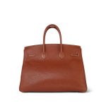 Birkin 35 Brown Veau Togo Gold Plated D Square Stamp - Image 12