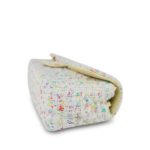 23S White/Light Yellow/Multicolor Sequin Tweed Quilted Mini Rectangular Flap Light Gold Hardware - Image 8