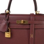 Kelly Sellier 25 Rouge H Veau Epsom Gold Plated Y Stamp - Image 20