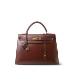 Kelly Sellier 32 Brown Box Calfskin Gold Plated [B] Stamp