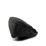 20S Black Goatskin Quilted Maxi 19 Flap Mixed Hardware - Image 10