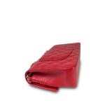 22P Red Caviar Quilted Medium Classic Flap Light Gold Hardware - Image 12