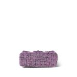 22P Purple Tweed Quilted Mini Rectangular Flap Light Gold Hardware - Image 4