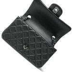So Black Lambskin Quilted Mini Rectangular Flap - Image 15