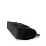 Black Caviar Quilted Classic Flap Medium Gold Hardware - Image 8