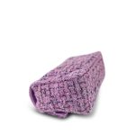 22P Purple Tweed Quilted Mini Rectangular Flap Light Gold Hardware - Image 12