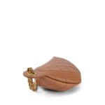 24K Caramel Lambskin Quilted Pearl Crush Waist Bag Aged Gold Hardware - Image 14