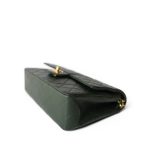 Vintage Dark Green Lambskin Quilted Classic Flap Medium Gold Hardware - Image 6