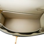 Kelly Sellier 25 Bi-Color Horseshoe (HSS) Craie/Noir Epsom Gold Plated D Stamp - Image 10