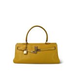 Shoulder Kelly 40 Jaune Ambre Taurillon Clemence Gold Plated N Square Stamp - Image 3