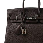 Birkin 25 Chocolate Togo Palladium Plated [I] Stamp - Image 3
