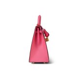 Kelly 25 Rose Azalée Veau Epsom Gold Plated C Stamp - Image 7