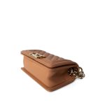 21K Caramel Caviar Quilted Small Boy Bag Light Gold Hardware - Image 10