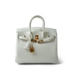 Birkin 25 Mushroom Veau Togo Gold Plated B Stamp - Image 18