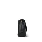 Black Vintage Lambskin Quilted Half Moon Single Flap Gold Hardware - Image 5