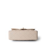 Light Beige/Nude Caviar Quilted Classic Flap Small LGHW - Image 5