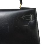 Kelly 28 Sellier Black Box Calfskin Gold Plated Y Circle Stamp - Image 22