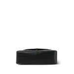 Black Vintage Lambskin Quilted Half Moon Single Flap Gold Hardware - Image 3