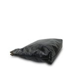 24P Black Crumpled Calfskin Quilted 22 Hobo Bag Medium Aged Gold Hardware - Image 13