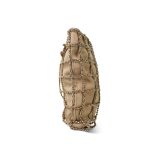 Beige Suede Chain Frame Shopping Tote Light Gold Hardware - Image 2