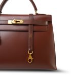 Kelly Sellier 32 Brown Box Calfskin Gold Plated [B] Stamp - Image 15
