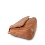 23C Caramel Lambskin Quilted 19 Flap Small Mixed Hardware - Image 7