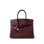 Birkin 30 Rouge H Epsom Gold Plated T Stamp - Image 4