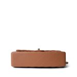 22S Caramel Lambskin Quilted Classic Flap Medium LGHW - Image 5