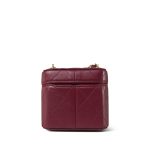 24K Burgundy Lambskin Quilted Mini Vanity Case With Chain GHW - Image 4