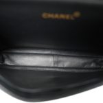 Black Lambskin Quilted Double Face Flap Gold Hardware - Image 15
