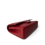 17B Red/Raspberry Caviar Quilted Medium Classic Flap Silver Hardware - Image 10