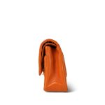 Orange Lambskin Quilted Classic Flap Medium Gold Hardware - Image 3