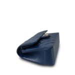 22P Navy Caviar Quilted Classic Flap Small Light Gold Hardware - Image 5
