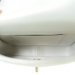 White Pearly/Iridescent Mini Pearl Flap Aged Gold Hardware - Image 14