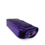 24c Shiny Purple Calfskin Quilted Flap Bag & Star Coin Purse - Image 16