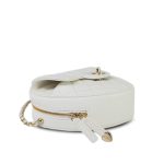22S White Lambskin Quilted Heart Bag Large LGHW - Image 10