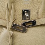 Birkin 25 Parchemin / Light Beige Togo Palladium Plated M Square Stamp - Image 15