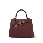 Kelly Sellier 25 Rouge H Veau Epsom Gold Plated Y Stamp - Image 12