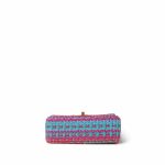 Multicolor Mixed Fibers Woven Mini Rectangular Flap Aged Gold Hardware - Image 14