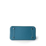 Birkin 25 Blue Jean Togo Palladium Plated B Stamp - Image 8