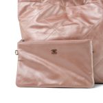 22A Metallic Pink / Rose Calfskin Quilted 22 Small Hobo Bag - Image 4