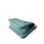 Tiffany Blue Caviar Quilted Small Boy Bag Light Gold Hardware - Image 8