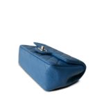 Blue Caviar Quilted Mini Rectangular Flap Silver Hardware - Image 6