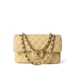 22B Light Yellow Caviar Quilted Classic Flap Small LGHW - Image 12