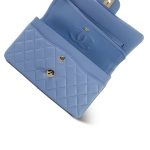 21C Blue Lambskin Quilted Classic Flap Small LGHW - Image 14